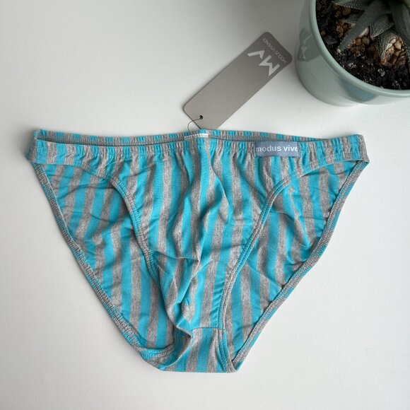 Modus Vivendi - X-Retro Low Cut Brief - Blue - Picture 3 of 8